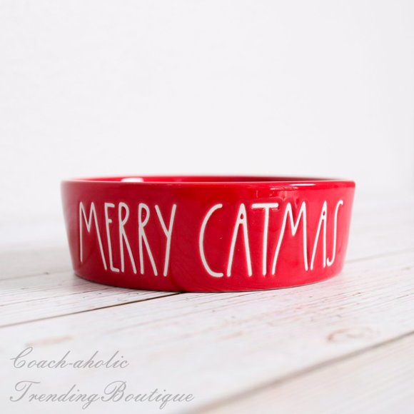 Rae Dunn Other - NEW Rae Dunn Merry Catmas Pet bowl Cat Food Water Bowl